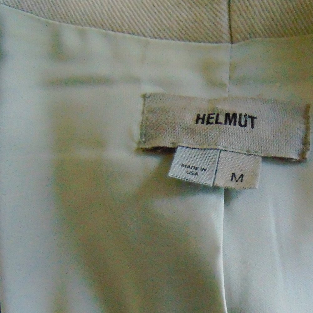 Helmut Lang Beige Collarless Jacket Blazer M - Picture 5 of 5